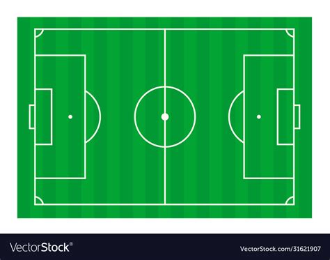 Football playground schematic drawing simple Vector Image