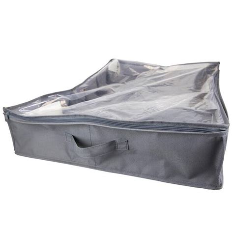 Home Basics 600D Gray 12-Pair Polyester Under-the-Bed Shoe Organizer-SB45215 - The Home Depot