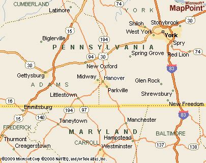 Where is Hanover, Pennsylvania? see area map & more