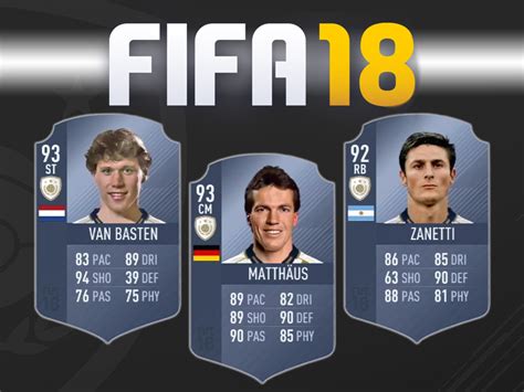 Fifa 18 Icons List With Ratings - Including All New Fifa 18 Legends