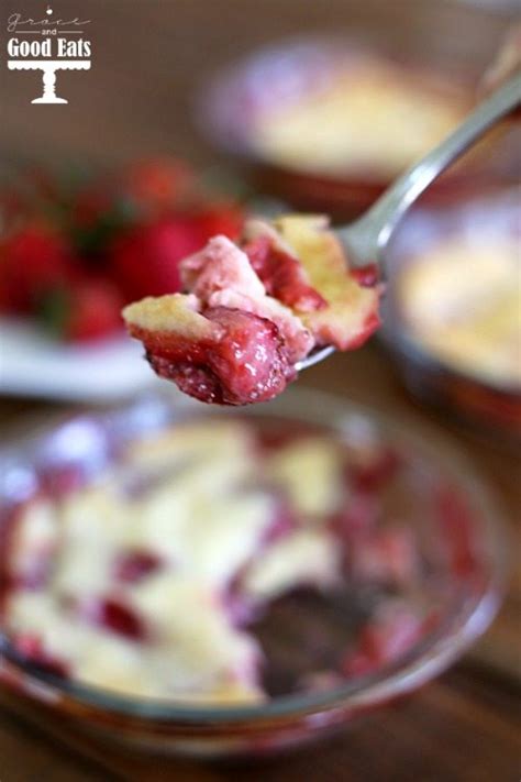 Strawberry Baked Custard Recipe - Grace and Good Eats