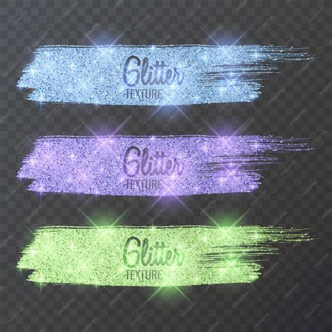 Premium Vector | Set of colorful glitter texture, vector texture on black