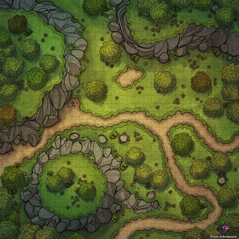 Forest Path - D&D Map for Roll20 And Tabletop - Dice Grimorium