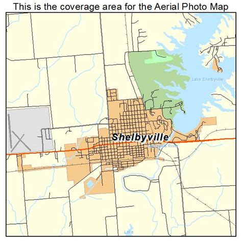 Aerial Photography Map of Shelbyville, IL Illinois