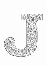 Letter J Coloring Pages For Adults  Kidsworksheetfun sketch template