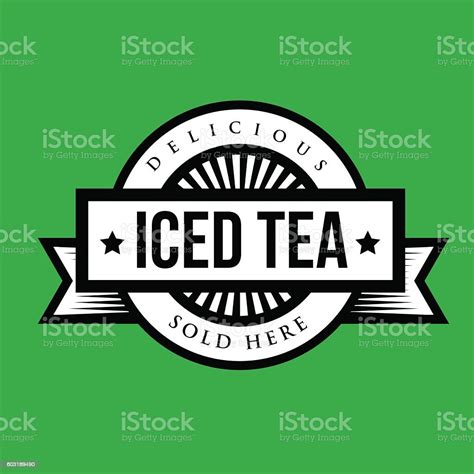 Vintage Iced Tea Sign Or Logo Stock Illustration - Download Image Now - Gourmet, Ice ...