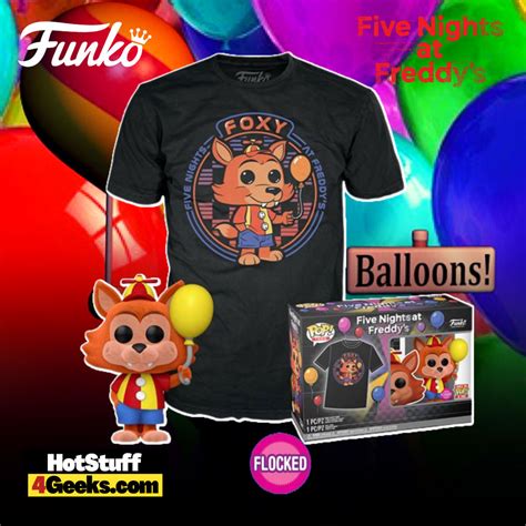 2023 NEW FNaF - Balloon Foxy (Flocked) Funko Pop! and Tee