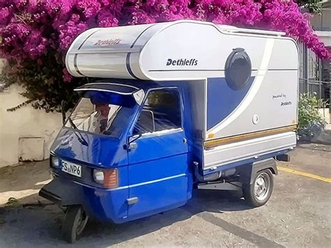 Piaggio Ape 50 Moca Camper | Kombi motorhome, Auto, Carros