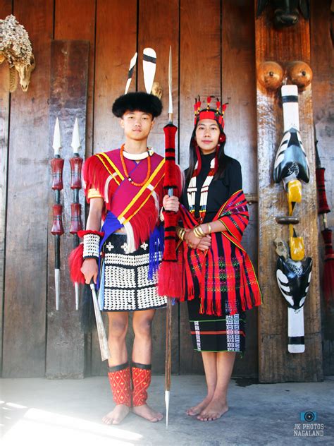 Lotha Naga Couple in Traditional Dress