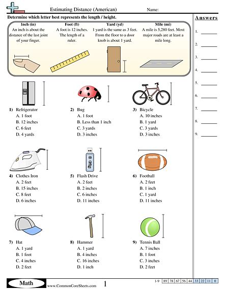 Worksheets On Measurements - popflyboys