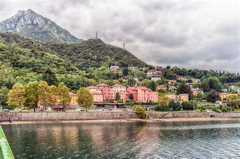 Scenic View Over the Adda River in Central Lecco, Italy Stock Photo ...