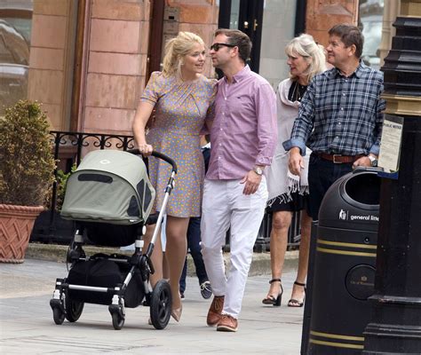 Holly Willoughby enjoys romantic Father's Day lunch with her husband and children in Mayfair ...