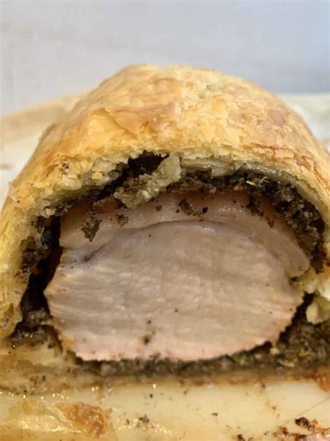 Spiced Pork Wellington With Buttery Garlic Spinach