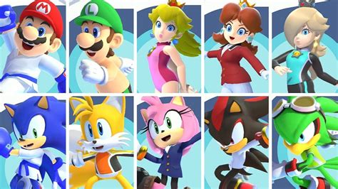 Mario & Sonic at the Olympic Games Tokyo 2020 - All Characters & Costumes - YouTube