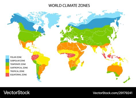 Map Showing Climate Zones