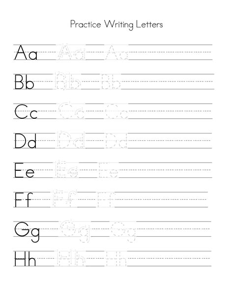 Letter Practice for Preschoolers | Activity Shelter | Writing practice ...