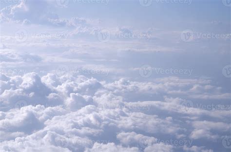 Beautiful cloudy sky from aerial view background. Airplane view above ...