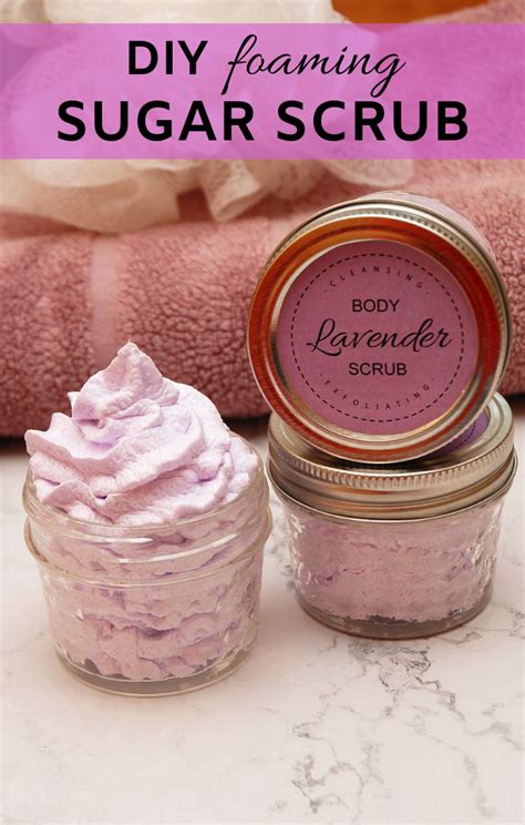 DIY Foaming Lavender Sugar Scrub Recipe (Cleanses & Exfoliates) - DIY ...