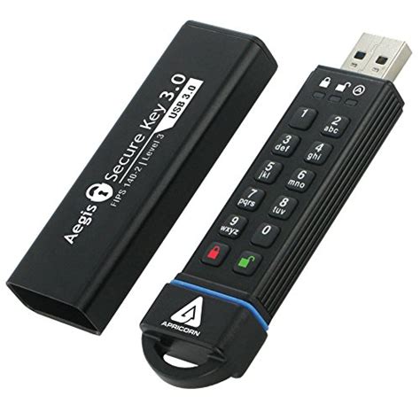 Apricorn Aegis Secure Key 16 GB FIPS 140-2 Level 3 Validated 256-bit ...