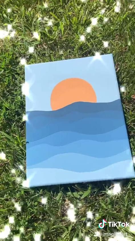 Aesthetic Sunset Painting [Video] [Video] in 2020 | Diy art painting, Canvas painting, Hippie ...