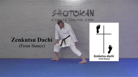 Shotokan Karate Stances Zenkutsu Dachi - YouTube