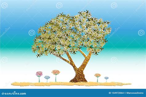 Tree of Life in the Garden of Eden Stock Vector - Illustration of eden, life: 154972064