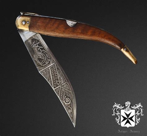 19th Century Spanish Navaja Folding Knife Santa Cruz | Folding knives ...