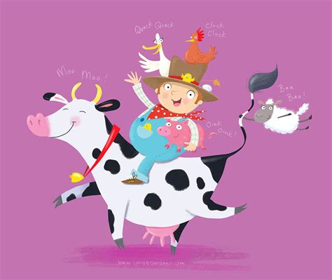 Old MacDonald on Behance | Cow illustration, Illustration, Children ...