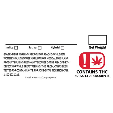 Shop • OMMA - THC Compliance Stickers (Text + Symbol) • Stax