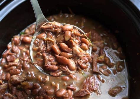 Slow Cooker Pinto Beans and Ham - Simply Happy Foodie