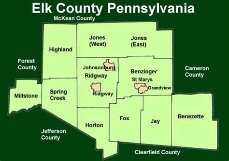 Elk County Pennsylvania Township Maps