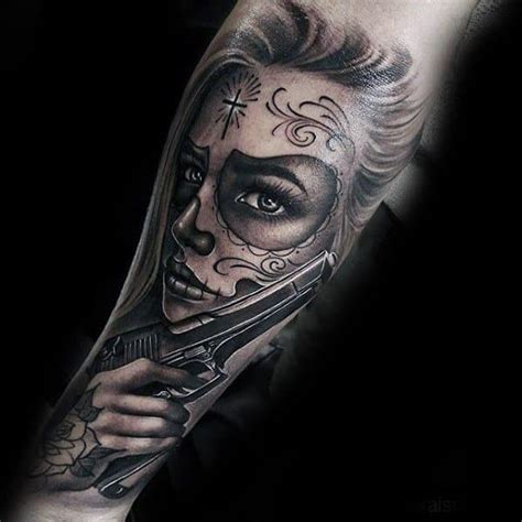 50 La Catrina Tattoo Designs For Men - Mexican Ink Ideas