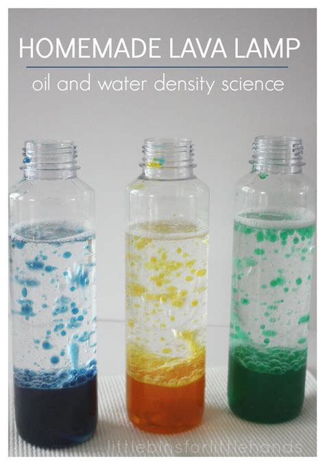 Lava Lamp Water Oil Density Science and Chemical Reaction