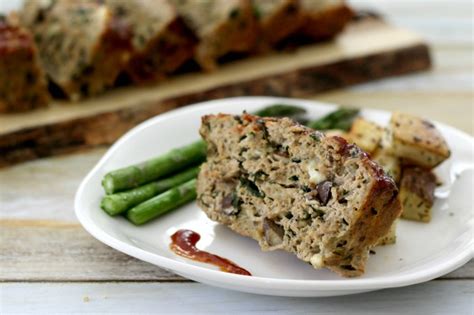 Turkey Meatloaf With Spinach, Feta And Mushrooms | Fun Money Mom