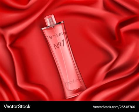 Perfume bottle fragrance cosmetic banner mock up Vector Image