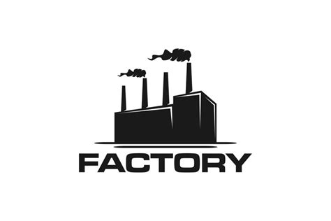 Factory building logo - factory logo with chimney