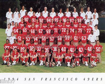 1994 SAN FRANCISCO 49ERS SUPER BOWL CHAMPIONS TEAM 8X10 PHOTO | eBay