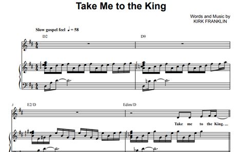 Tamela Mann-Take Me To The King Free Sheet Music PDF for Piano | The ...