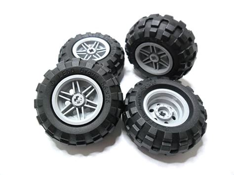 LEGO Technic – 4 Wheel With 56x26 Balloon Tyres with Rim in Grey for ...