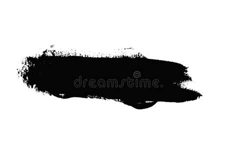 Black Stroke of Paint Isolated on White Background Stock Image - Image ...