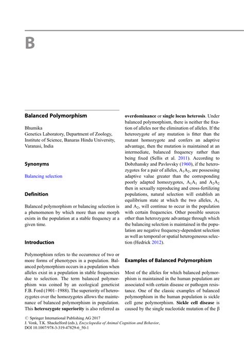 (PDF) Balanced Polymorphism