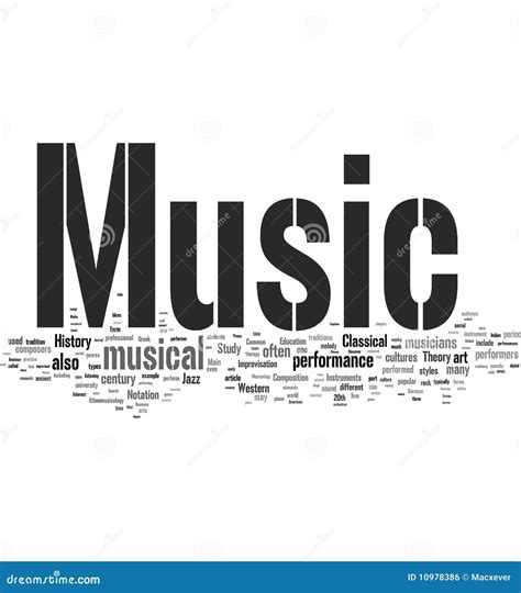 Music Word Collage Royalty Free Stock Image - Image: 10978386