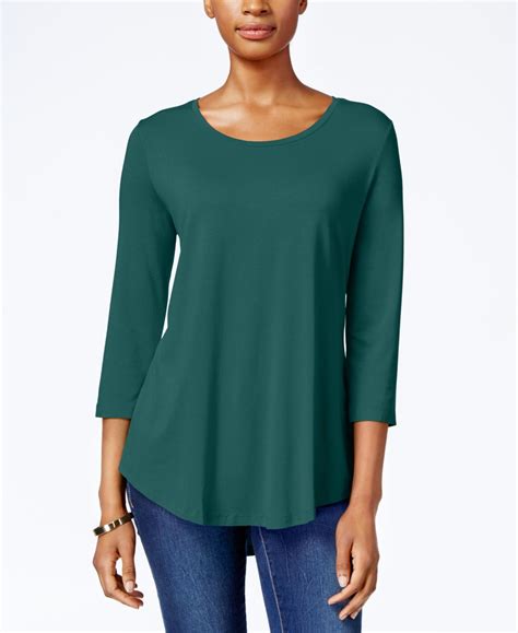 JM Collection Scoop-Neck Top, Created for Macy's & Reviews - Tops ...