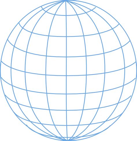 Big Blue Wire Globe Clip Art at Clker.com - vector clip art online ...