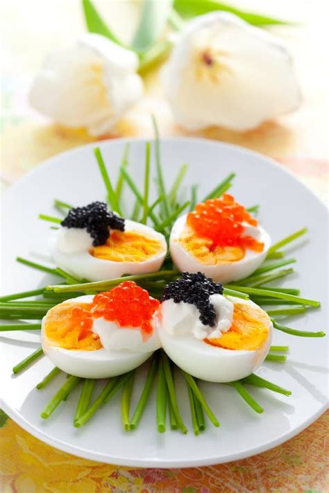 Eggs with caviar stock photo. Image of boiled, composition - 18394730