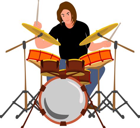 One Man Band Drummer Clipart