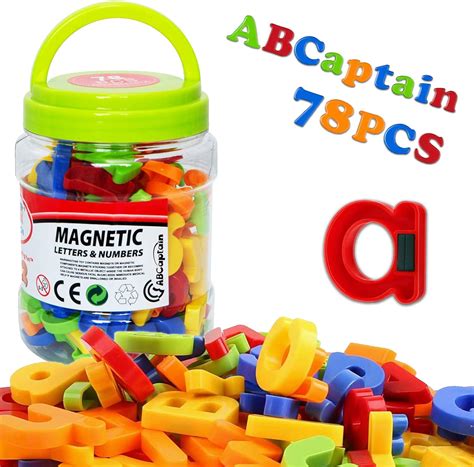 ABCaptain Magnetic Letters Numbers Alphabet ABC 123 Fridge Magnets Preschool Educational ...