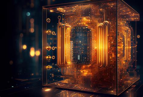 Premium Photo | Concept of an abstract quantum computer 3d illustration ...