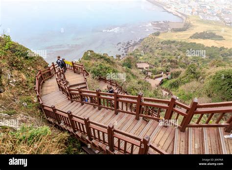 Apr 7, 2017 View of Seongsan Sunrise Peak in Jeju Island, South Korea ...