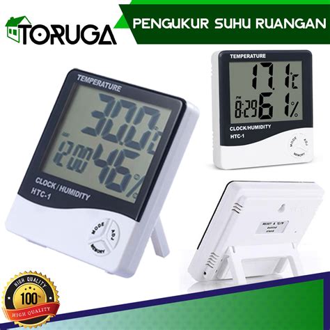 Alat Pengukur Suhu Ruangan Termometer hygrometer Ruang Digital Jam thermometer in out | Lazada ...